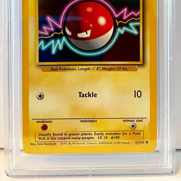 PSA 10 VOLTORB 67/102 GEM MINT │ Base Set Unlimited │1999 Pokémon 56264914 - Picture 3 of 5